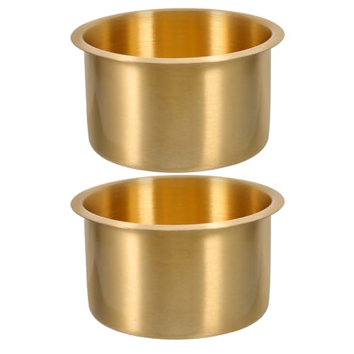 TOYZFRIENDY 2 Portavasos Empotrados para Autocaravana y Yate Soporte de Acero Inoxidable para Bebidas 9X55 CM Almacenamiento para Sofá y Camping al Aire Libre
