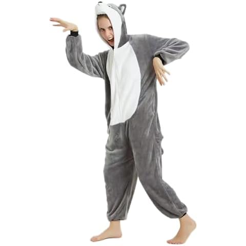 PENGMAI Unisex Cosplay Husky Dog Onesie Cover