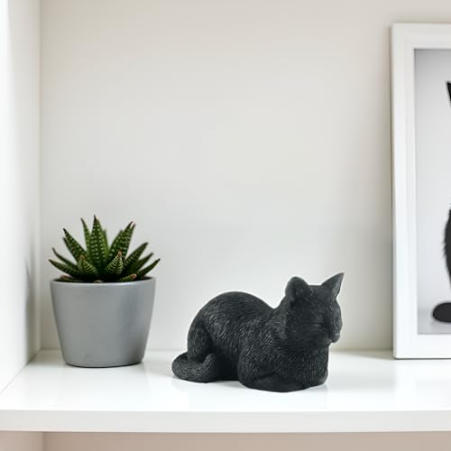 JFSM INC. 3.5" Black Cat Sleeping Figurine - Gifts for Cat Lovers, Holiday Stocking Stuffer, Cat Lover Gifts, Cat Decor for Cat Lovers, Pet Bereavement and Home Office Decor