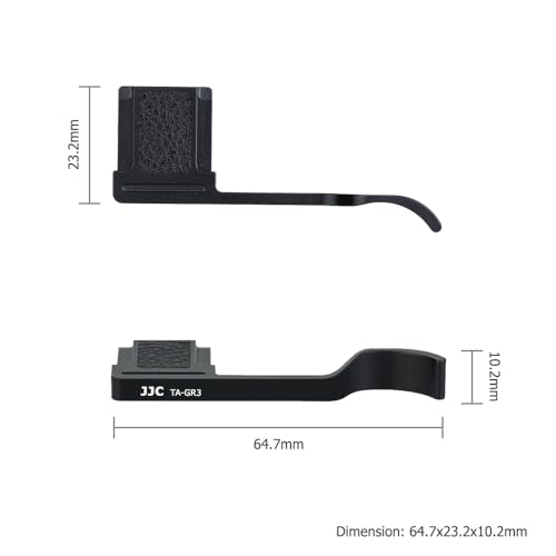 Image of JJC Metal Thumb Grip for Ricoh GR IIIx HDF GR3x GR III HDF GRIII GR3 Camera | Hot Shoe Thumb Rest Support Grip for Stable and Safe Hand Hold, Not Affect The Use of Camera Buttons