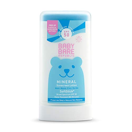 Bare Republic Mineral Sunscreen and Sunblock SoftStick for Babies with SPF 50 Protection