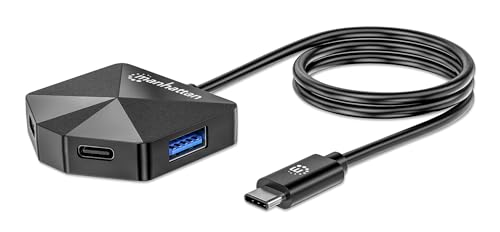 Hub USB-C et USB-A 4 ports Manhattan pour résoudre le manque de connecteurs sur ordinateur