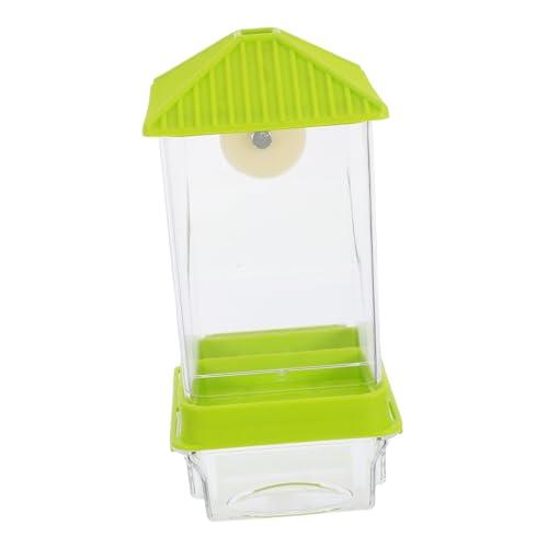 Gadpiparty 自動鳥の餌箱 鳥の水飲みカップ 鳥かごフードホルダー 鳩の餌入れ ペットの鳥の供給 オウムの餌皿 鳥の餌場 オウムの料理 オウム吊りボウル 鳥かご皿 プラスチック Green