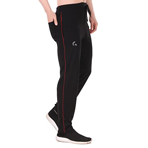 Image of Mens Regular Fit Trackpants with Zipper Pockets (101)
