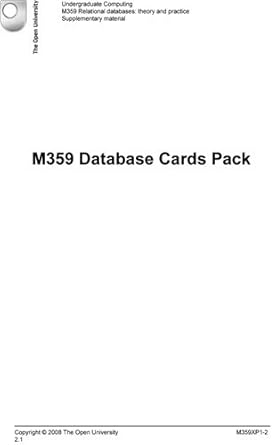 Database Cards Pack : Open University Course Team: Amazon.in: Books