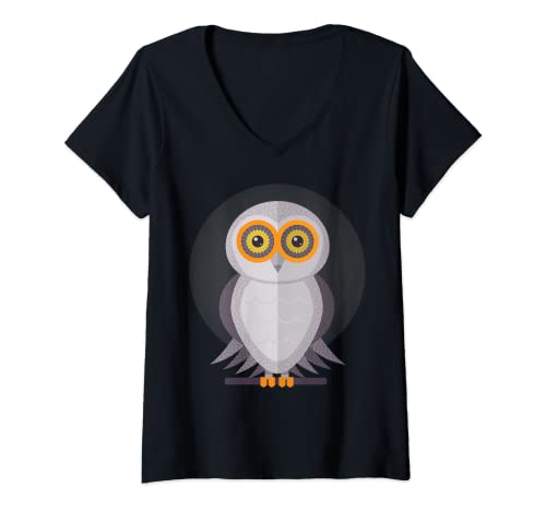 Mujer Owen Owl Boo   Beanie Boo Ghost Doll Lindo Camiseta Cuello V
