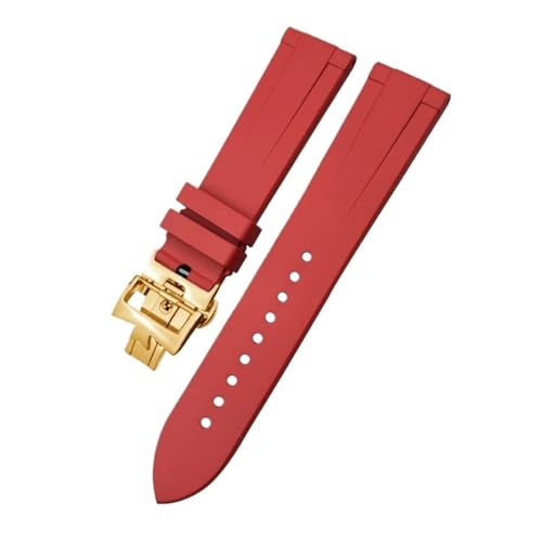 Bracelet montre caoutchouc fluoré 22mm noir bleu adapté aux montres luxe