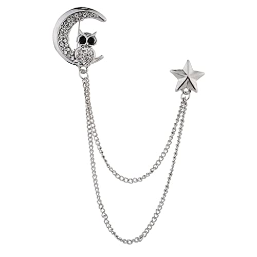 Broche para traje de joyería resistente en aleación pulida con cadena 4