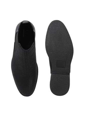 Image of Carlton London Men's Chelsea Slip-On Round Toe Comfortable Boot
