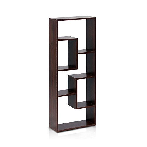Furinno Boyate Five Wall Mounted Shelf, Walnut