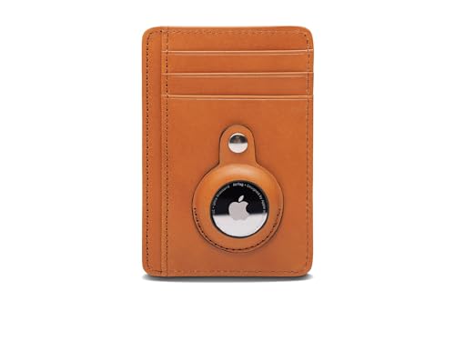 Bosca Old Leather-Airtag Seven-Pocket ID Card Case, Saddle, One Size2