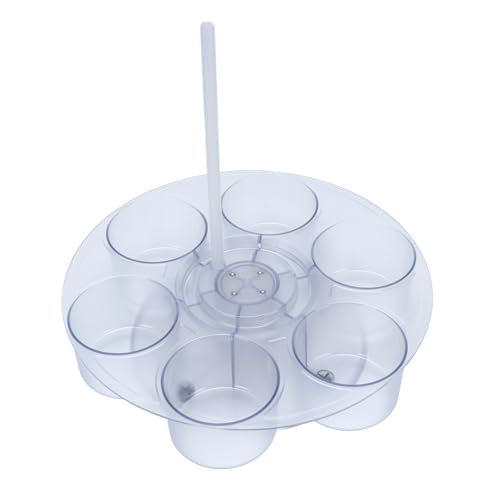 WOHPNLE Water Bottle Organizer, 360 Degree Rotatable Plastic Anti Slip Cup Storage Holder Rack, Water Bottle Storage Stand for Water Bottles with Handle