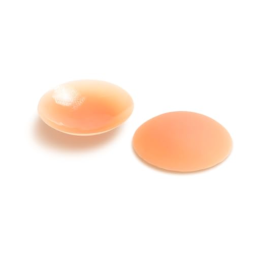 Bare It All Ultra-thin, Adhesive, And Reusable Round Silicone Nipple Covers for Women - Medium & Plus Sizes