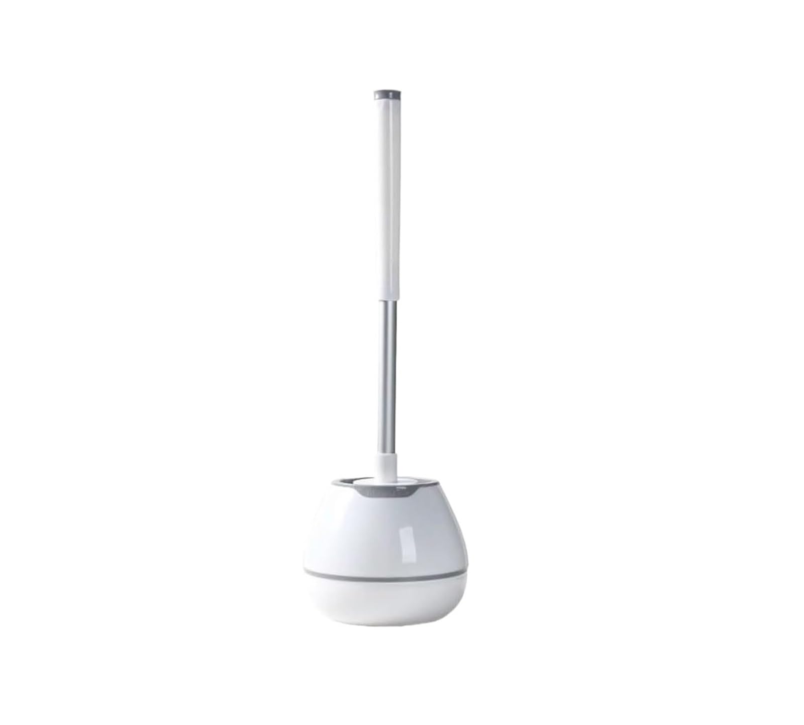 Toilet Brush and Holder, Toilet Brush With Aluminium Alloy Long Handle ABS Head And Floor Stand Holder