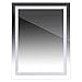 HOMCOM LED Bathroom Mirror Wall Mount Vanity Make Up Mirror with Dimmable Touch Switch Control and Defogger, Waterproof - 32