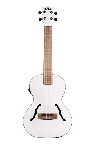 KALA KA-JTE/MTW UC-T Ukulélé ténor avec égaliseur et étui Blanc métallique - Les Beatles, Paul McCartney, John Lennon, RIngo Starr, George Harrison KALA KA-JTE/MTW UC-T Ukulélé ténor avec égaliseur et étui Blanc métallique