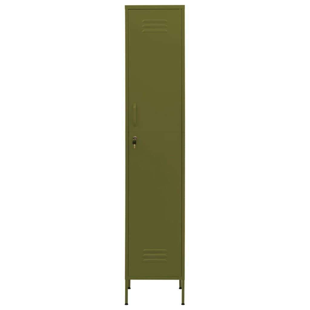 Armario taquilla de Acero Verde Oliva 35x46x180 cm