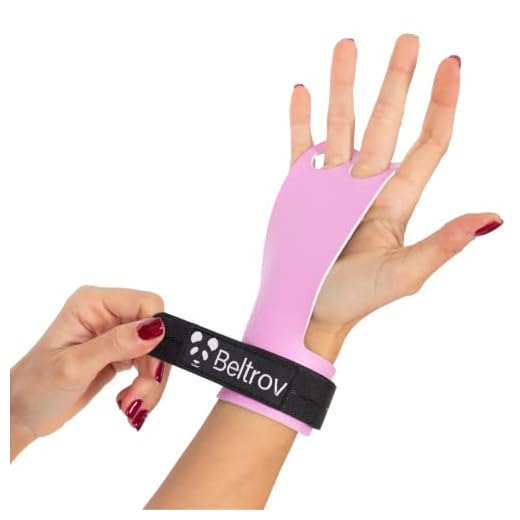Beltrov Cross Trainingshandskar – 2 hål – handgrepp för tyngdlyftning, muskler, pull-up, gymnastik – hög hållbarhet och skydd – för män och kvinnor (rosa, L)