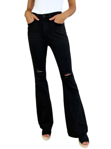 Judy Blue Women's High Waist Distressed Flare Jeans