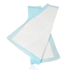 Dog potty training leak proof pee pads  tapete para perros yorkie accessories pampers para perros dog litter medium 24 x 18 inches  pack of 50 pet products puppy training blue   cucciolini doodles