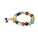 AMXXZIC Prayer Beads Fashion Bracelet for Men and Women Zen Inspired Colorful Beads Chinese Style Pendant Bracelets (Colorful)