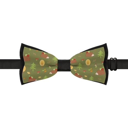GoasNei Cute Squirrel Animal Pattern Bow Tie for Men Adjustable Necktie Funny Tie Neck Ties for Weddings Party