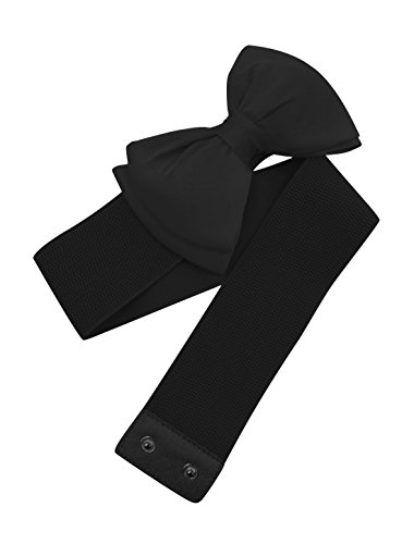 Allegra K Women's Bowknot Elastic Belts, 2.4" Width Elegant Cute Stretchy Cinch Waistband for Dress Wedding3
