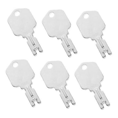 MUELODSIC 6 Piezas Llave de Carretilla elevadora Llaves de Arranque Carretilla elevadora Llaves de construcción Pesada Llaves de Arranque electrico para montacargas Planchar Plata