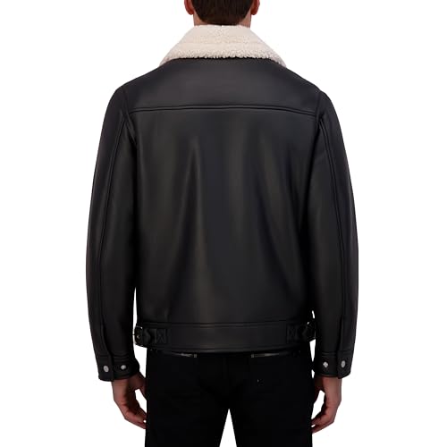 Kenneth Cole Men's Faux Shearling Moto4