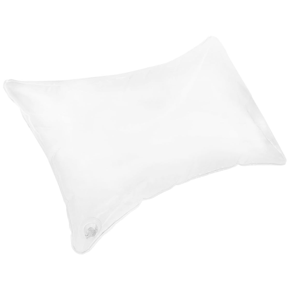 NUOBESTY Cuscino Gonfiabile per Campeggio in Pvc Bianco, Riempimento Decorativo e Pieghevole, Cuscino Portatile per Campeggio e Uso Esterno