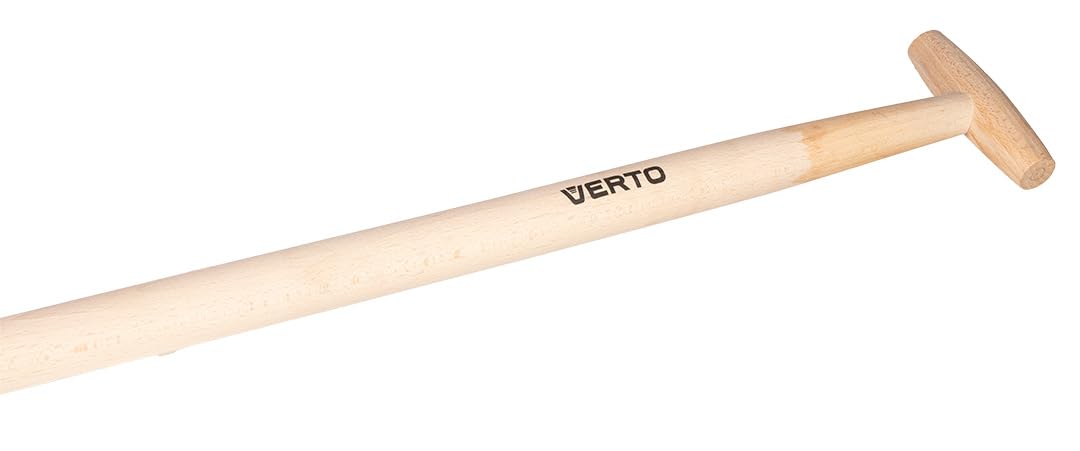 VERTO Utensile professionale per molteplici usi in giardino e costruzione, paletta per vanga con manico ergonomico in legno, utensili da giardino (pala in carbonio – manico a T
