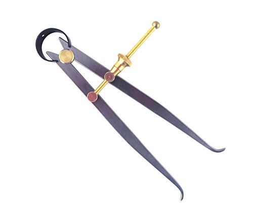 3 Piece Set Toolmaker's “Yankee” Rapid Adjust Quick Spring Nut Dividers, Inside Id & Outside Od Calipers, 0-6.5” / 165 Mm Range, Brass Fulcrum And Fine Adjustment, Flat Leg, C7-6, C8-6, C9-6 #TOP6