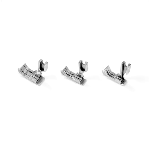 Juego de 3 pies prensatelas con guía derecha para máquina de coser industrial miniatura 2
