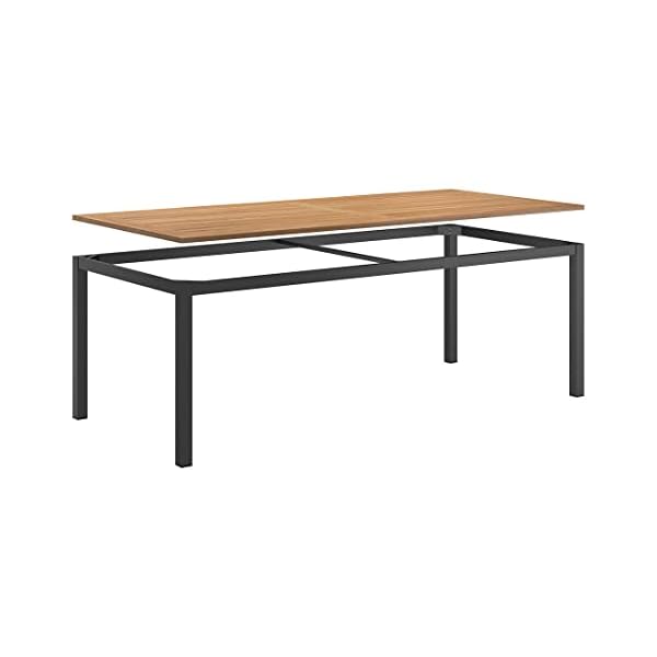 Patioco Gartentisch Teakholz & Aluminium Anthrazit