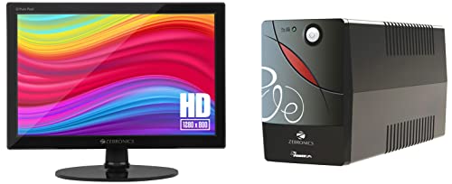 ZEBRONICS V16HD Anti Glare Screen LED Monitor (39.1 Cm) 1280 X 800 Pixels LED Monitor, HD, HDMI, VGA, Built in Power Supply, Glossy Panel, Wall Mountable, 60 hz,