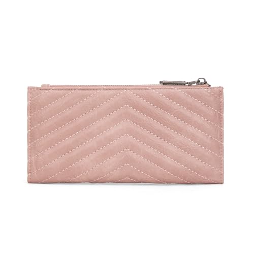 Image of Montana West Wrangler Women's Wallets Slim Bifold Credit Card Wallet Women's Wallet, Card Cases & Money Organizers Ladies Female Pink Wallets with Smooth Zippers