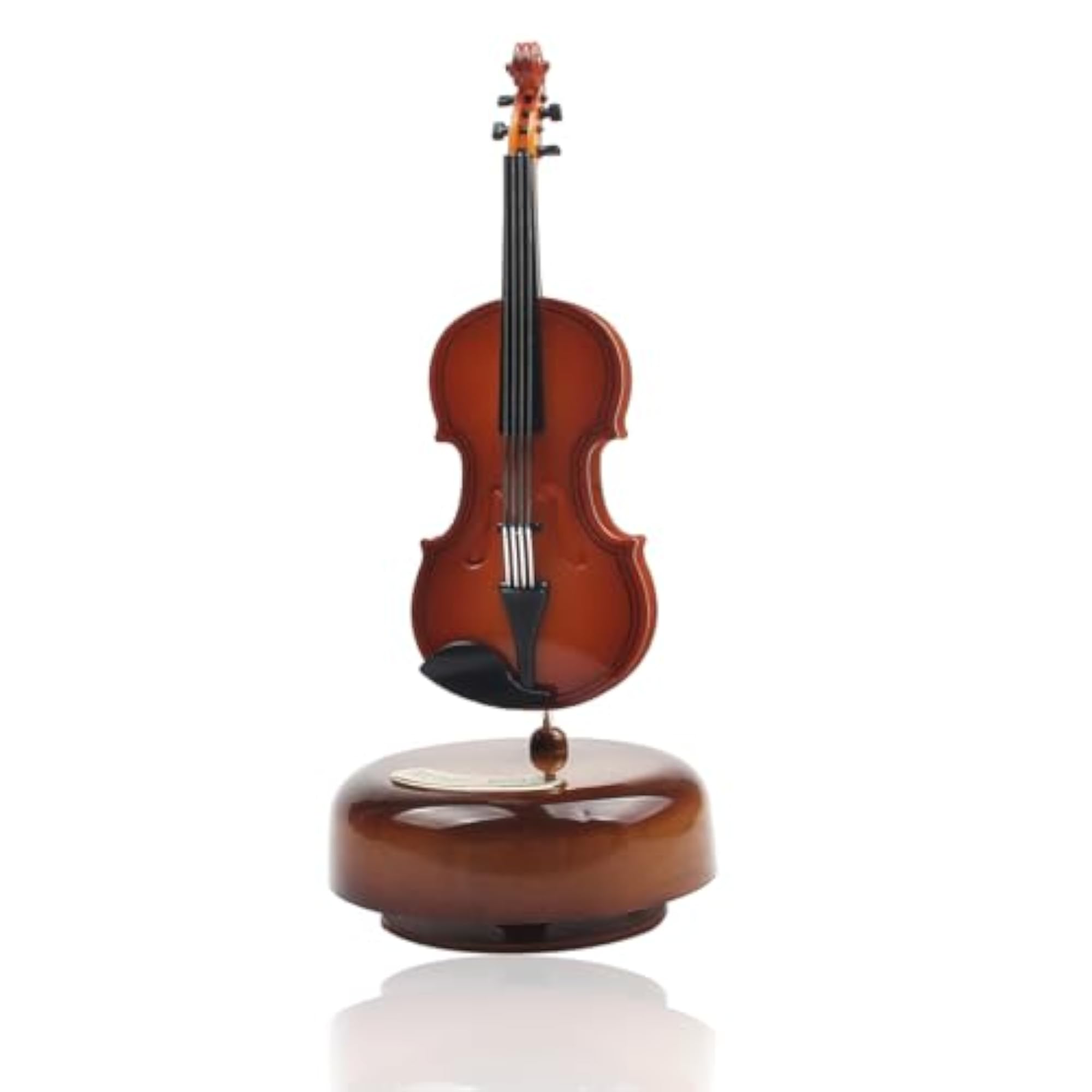 Mini Violin Music Box with Rotating Base