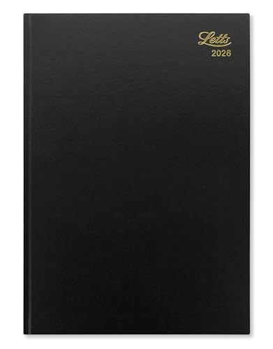 Letts of London Standard A4 day to a page 2026 diary - Black 26-T11ZBK