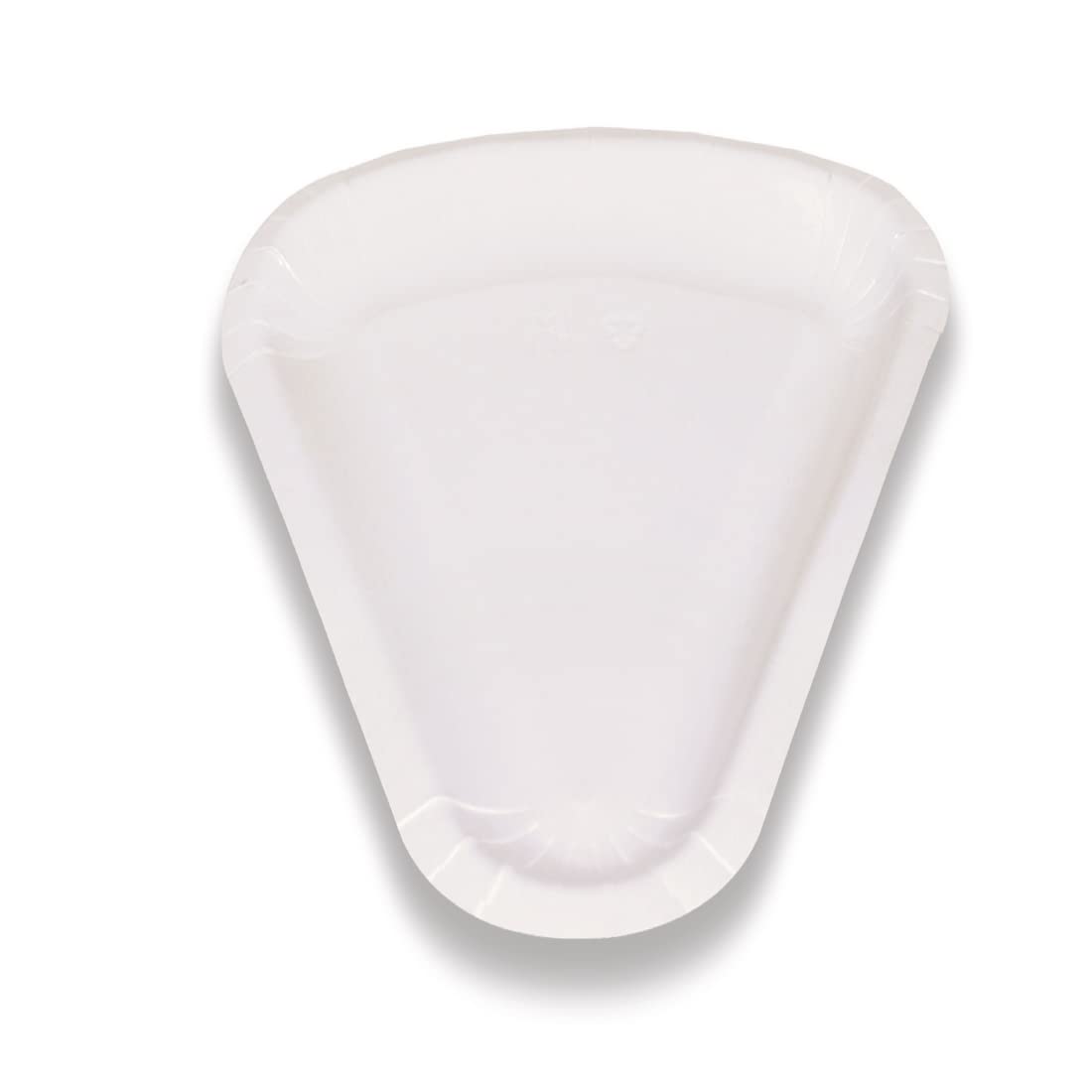 MAQA 100 pz Piatti pizza triangolari 25.5x23 cm Piatto trancio di pizza in cartoncino bianco Vassoio in carta per alimenti asporto 1/6 pizza