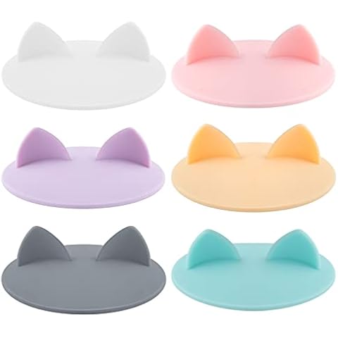 VOBAGA Silicone Cup Cover Lids Set of 6, Tea Mug Cover for Hot Drinks Coffee Milk Cover
