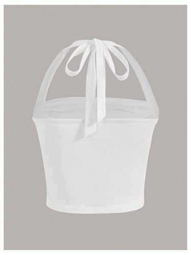 SOLY HUX Women's Plus Size Ruched Halter Top Summer Tie Back Sleeveless Going Out Tops2