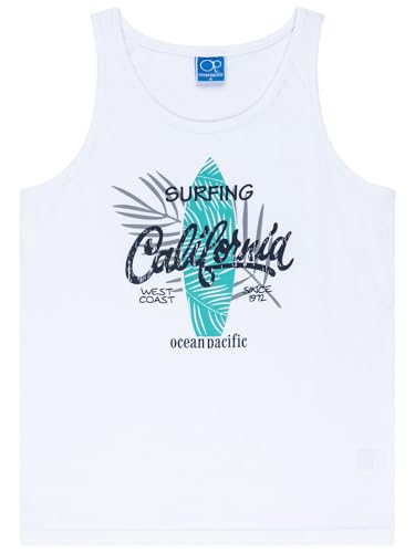 Ocean Pacific Whitewash Singlet de tirantes con cuello redondo y corte relajado 4