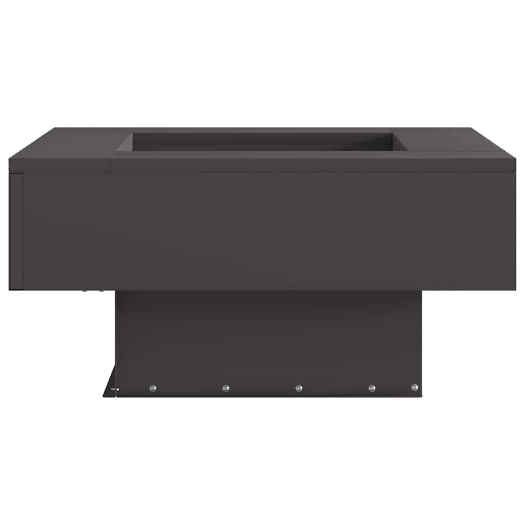 Feuerstelle Schwarz 60 x 60 x 30 cm Stahl für Terrasse Garten, kamin ofen feuerstelle Schornstein heizkassette Holzhalter Aschekasten zubehoer, Wärme und Behaglichkeit