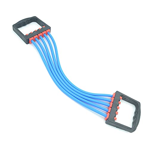 Brust-Arm-Trainer, Expander-Puller, Fitnessstudio-Training, Brustmuskel-Trainingsgeräte, Widerstandsbänder, Rohrzugseil, Unisex (Farbe: Blau)