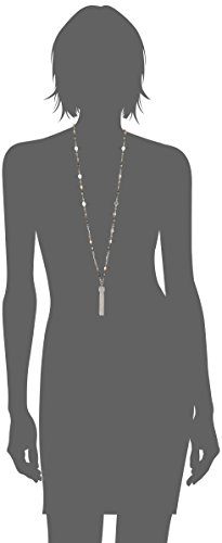 Nine West Women's 36" Beaded Tassel Necklace Tri Tone2