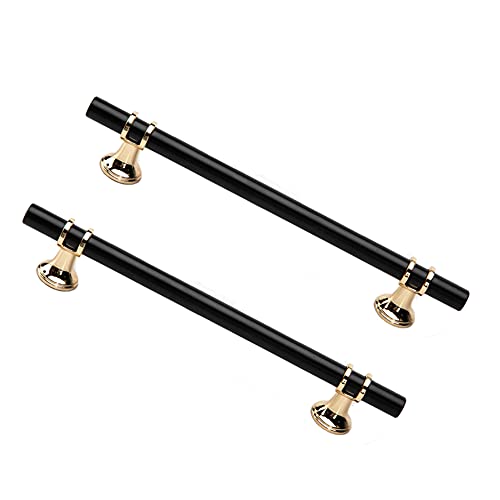 Dreneco 2 Pack Cupboard Handles Zinc Alloy Kitchen T Bar Handle Drawer Wardrobe Cabinet Furniture Door Pulls Knobs (160mm Hole centres