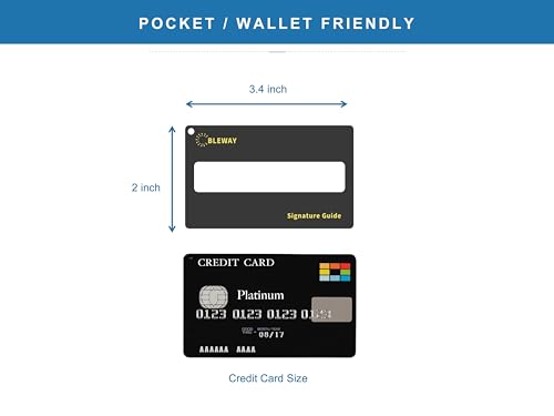 signature guide card for visually impaired