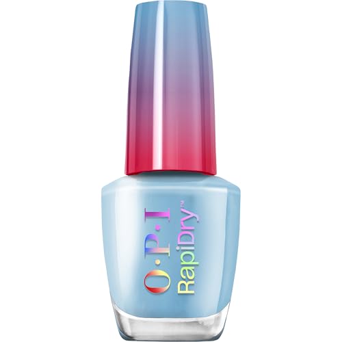 OPI RapiDry Snap Your Fingers | Opaque Soft Blue Crme Quick Dry Nail Polish | Vegan Smudge Proof Fast Drying