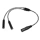 LICAEVEY GA-Dual-Stecker auf Airbus-XLR-Headset-Adapter, Professioneller 5-poliger XLR-Luftfahrt-Headset-Adapter für die Meisten Luftfahrt-Headsets, Plug-and-Play