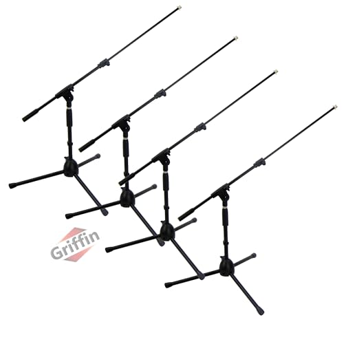 GRIFFIN Short Mic Boom Stands (4 Pack)
